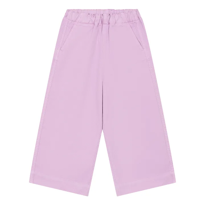 Pantalon Droit Fille Elastiqué à la Taille en Denim | Violine- Image produit n°0