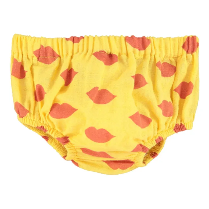 Bloomer Lips Gaze de Coton Bio | Jaune- Image produit n°0