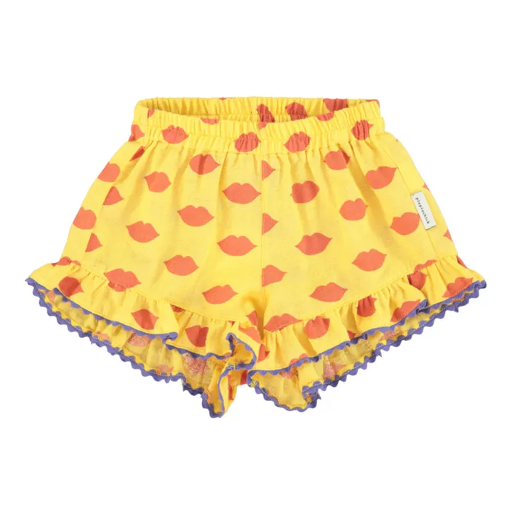 Short Lips Gaze de Coton Bio | Jaune- Image produit n°0