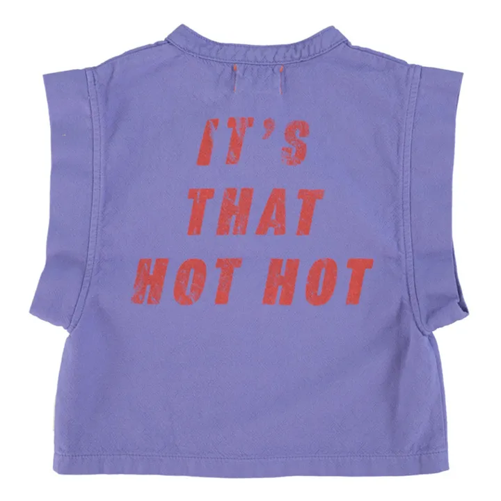 Veste Sans Manches Hot Hot Coton Bio | Violet- Image produit n°0