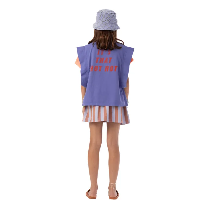 Veste Sans Manches Hot Hot Coton Bio | Violet- Image produit n°2