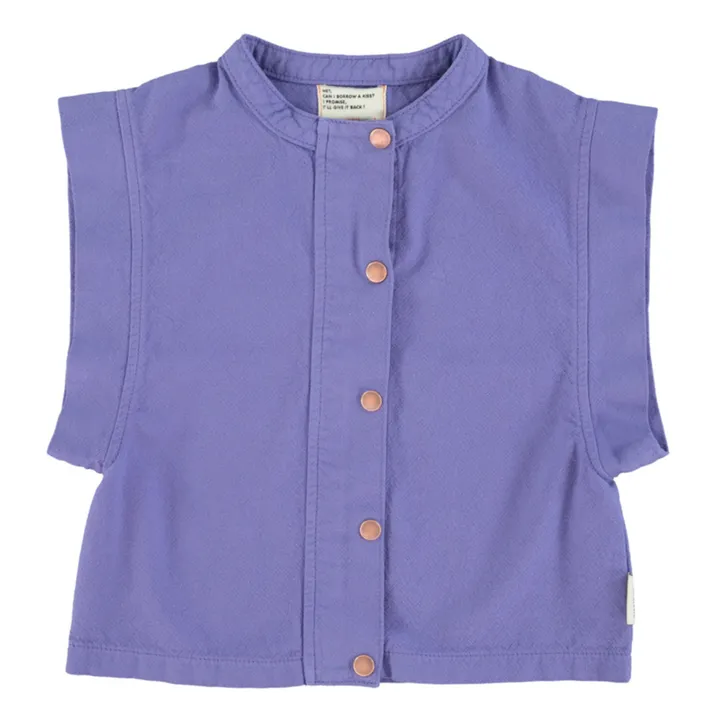 Veste Sans Manches Hot Hot Coton Bio | Violet- Image produit n°3