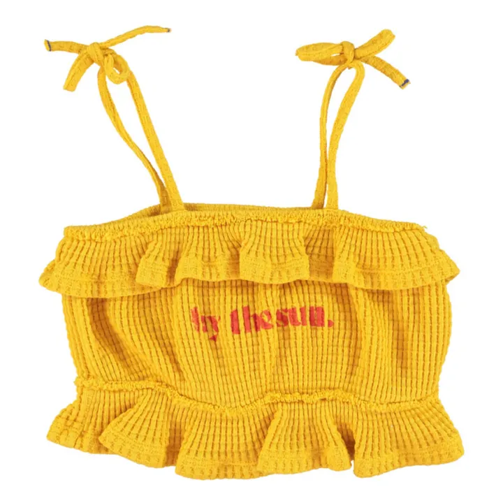 Top Gaufré By The Sun Coton Bio | Jaune- Image produit n°0