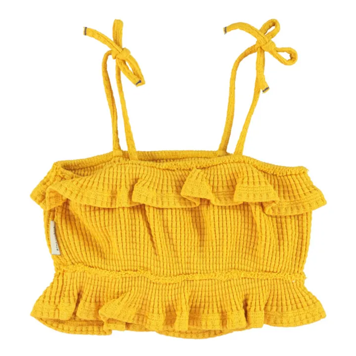 Top Gaufré By The Sun Coton Bio | Jaune- Image produit n°3