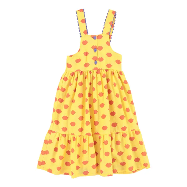 Robe Lips Gaze de Coton Bio | Jaune- Image produit n°0