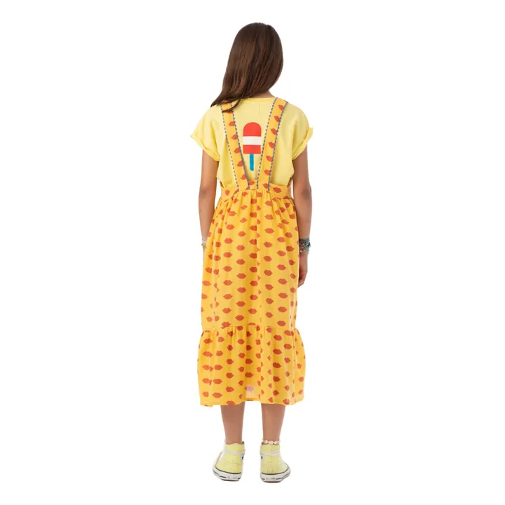 Robe Lips Gaze de Coton Bio | Jaune- Image produit n°2