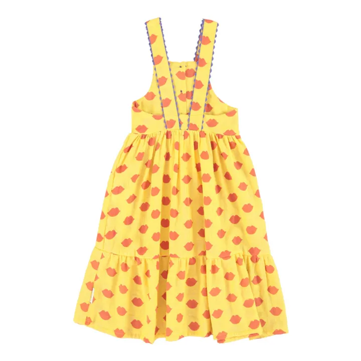 Robe Lips Gaze de Coton Bio | Jaune- Image produit n°3
