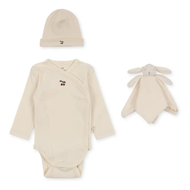 Cerise Organic Cotton Newborn Set x Smallable | Ecru- Product image n°0
