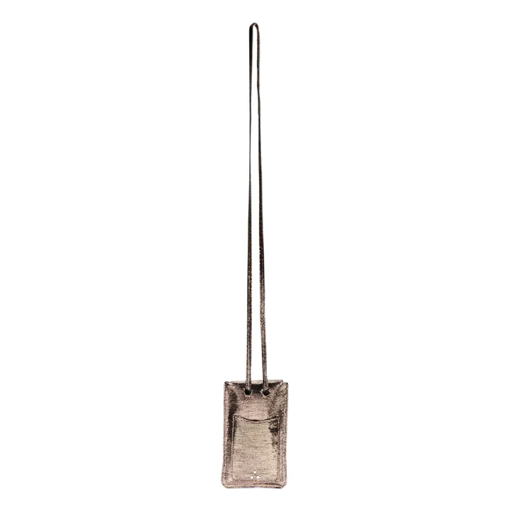 Porte Téléphone Chèvre Lamé | Champagne- Image produit n°2