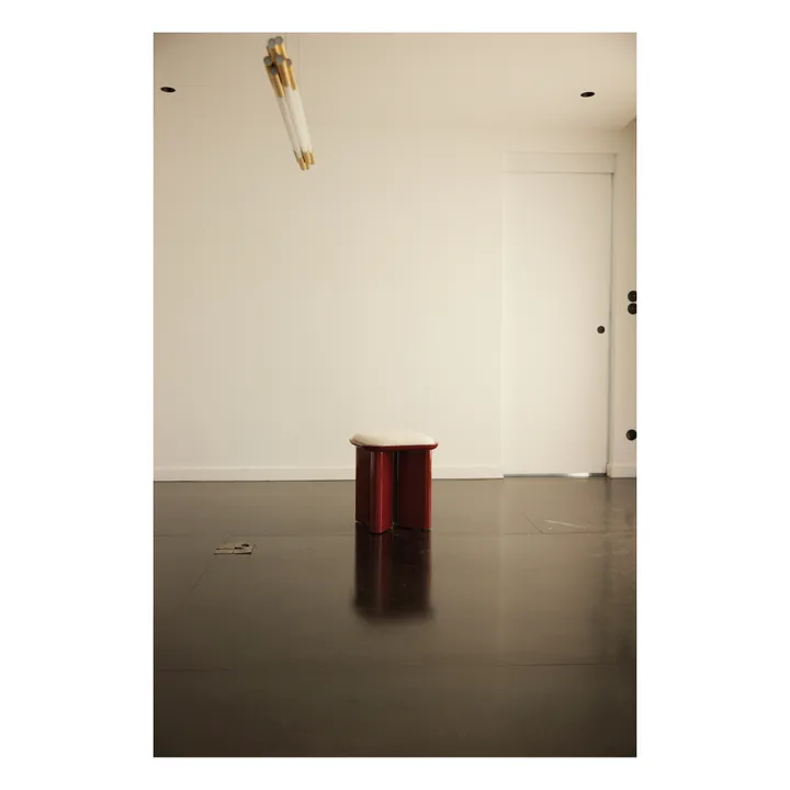 Lazarus pouffe | Burgundy- Product image n°1