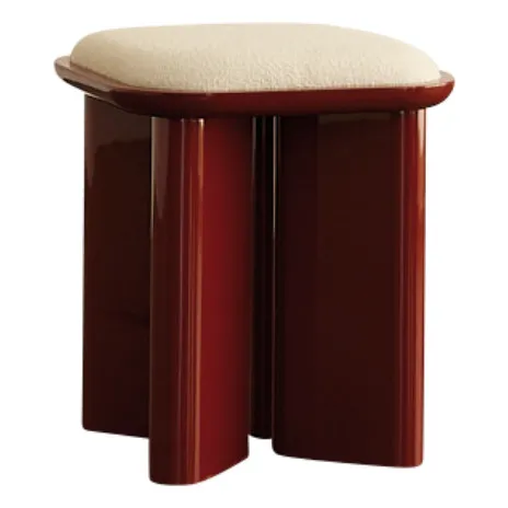 Lazarus pouffe | Burgundy- Product image n°0