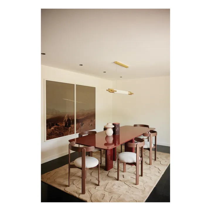 Joe rectangular dining table | Burgundy- Product image n°1