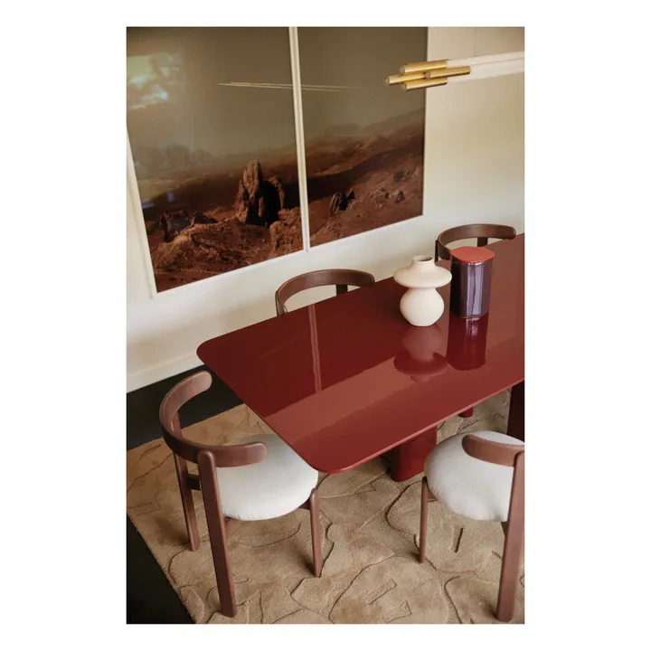 Joe rectangular dining table | Burgundy- Product image n°2