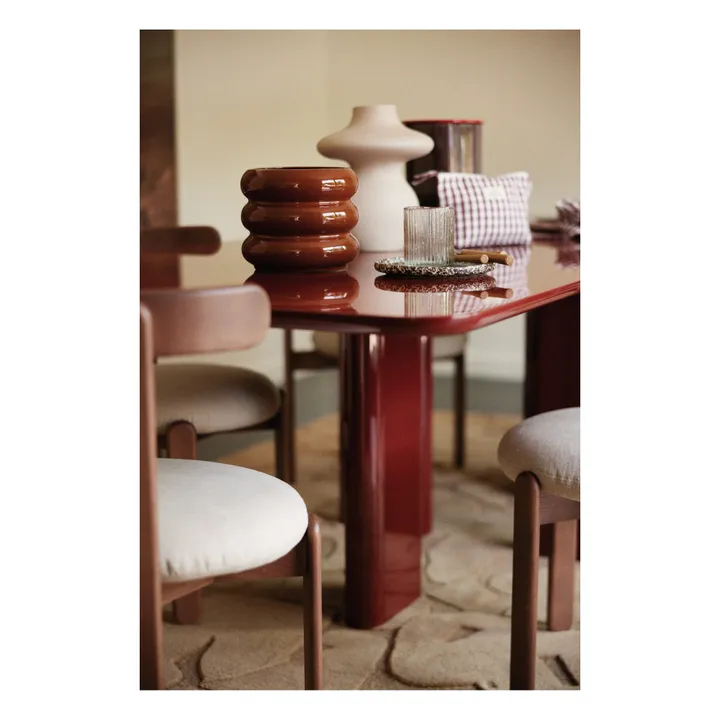 Joe rectangular dining table | Burgundy- Product image n°3
