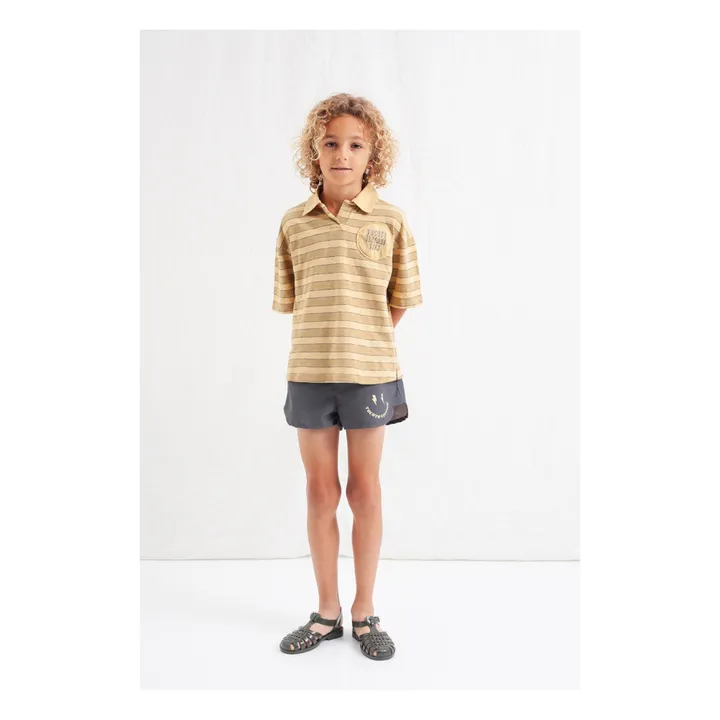 Polo Rayure Coton Bio | Jaune- Image produit n°0