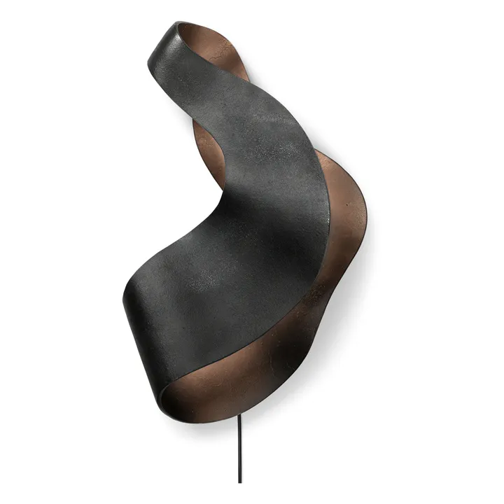 Applique Oyster en aluminium recyclé | Noir- Image produit n°0