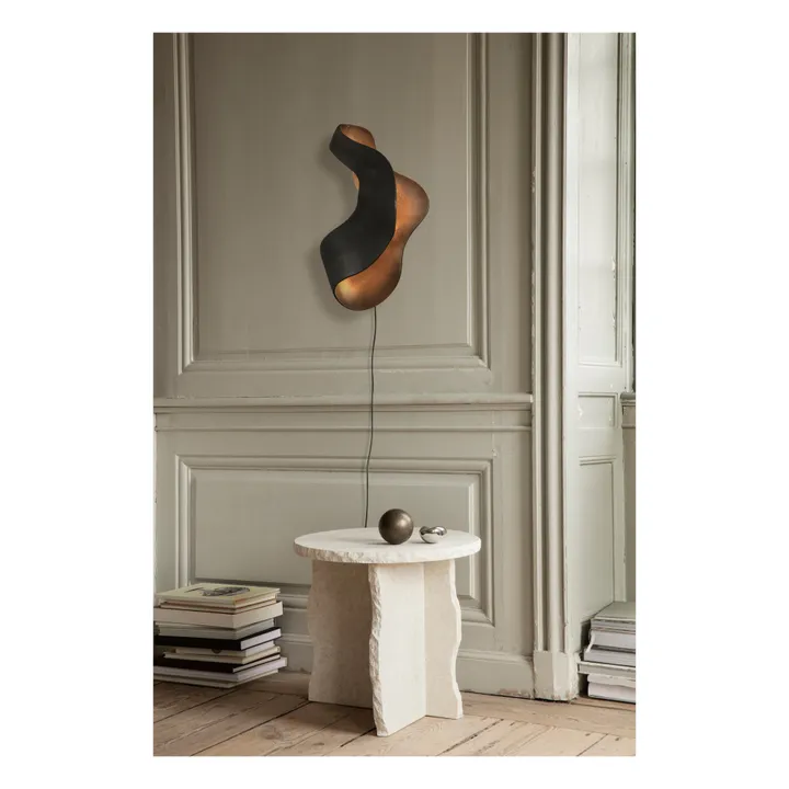 Applique Oyster en aluminium recyclé | Noir- Image produit n°1