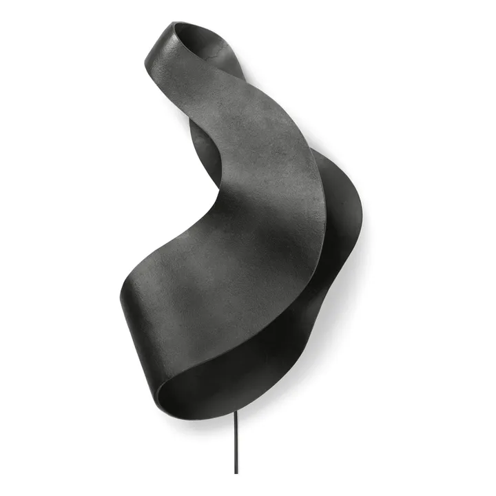 Applique Oyster en aluminium recyclé | Noir- Image produit n°3