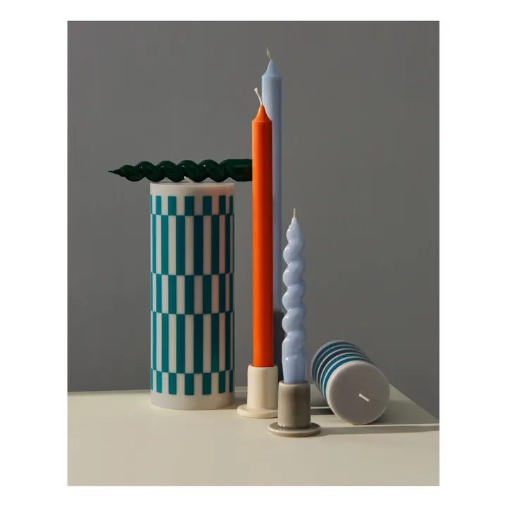 Bougie Column à Carreaux | Vert- Image produit n°2