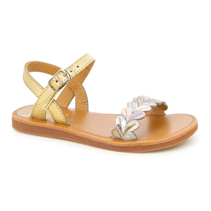 Sandales Plagette Ferns | Doré- Image produit n°1