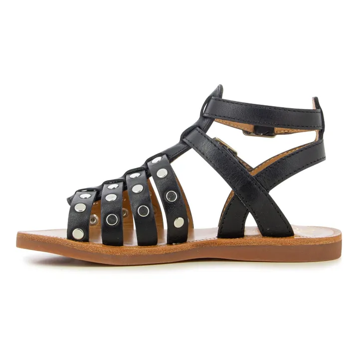 Sandales Plagette Stud | Noir- Image produit n°2