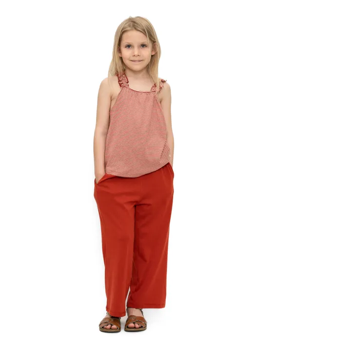 Camiseta de rayas Hello Silk | Rojo- Imagen del producto n°2
