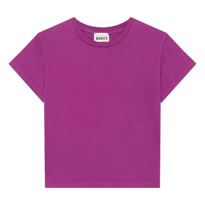 T-Shirt Fille Manches Courtes Coton Bio | Rose fuschia- Image produit n°0