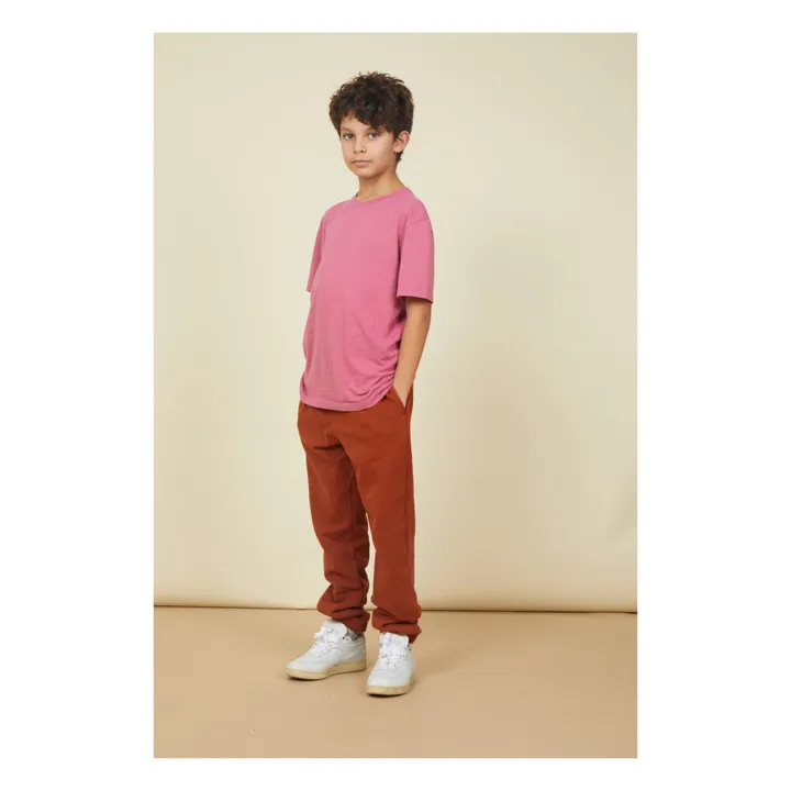 T-Shirt Garçon Manches Courtes Coton Bio | Vieux Rose- Image produit n°2