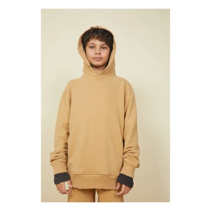 Sweat A Capuche Garçon Coton Bio | Beige- Image produit n°1