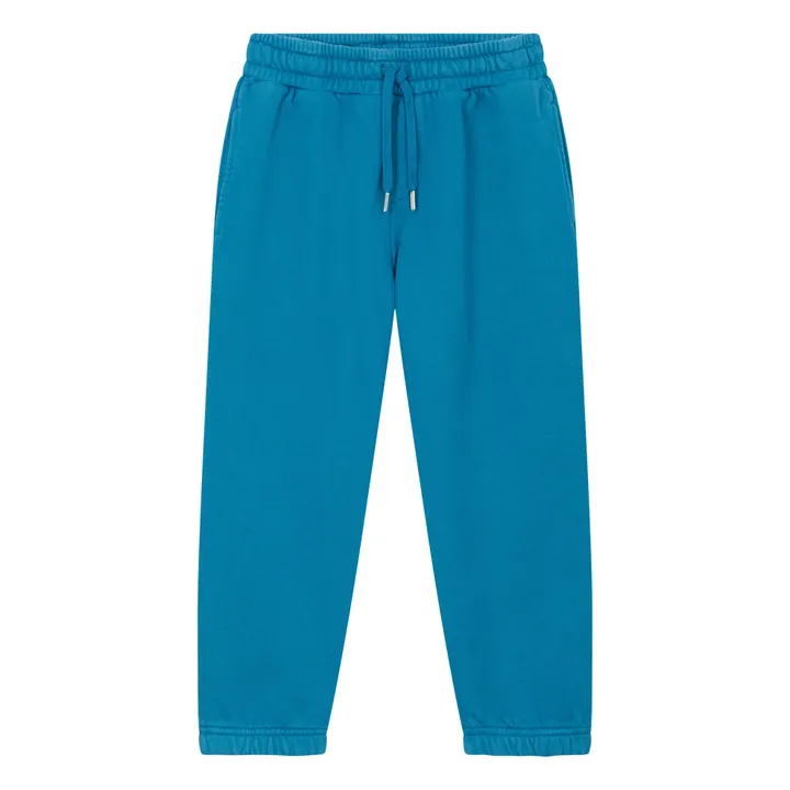 Jogging Slim Garçon Coton Bio | Bleu azur- Image produit n°0