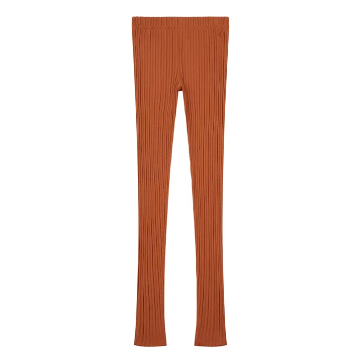 Legging Femme Côtelé Coton Bio | Noisette- Image produit n°0