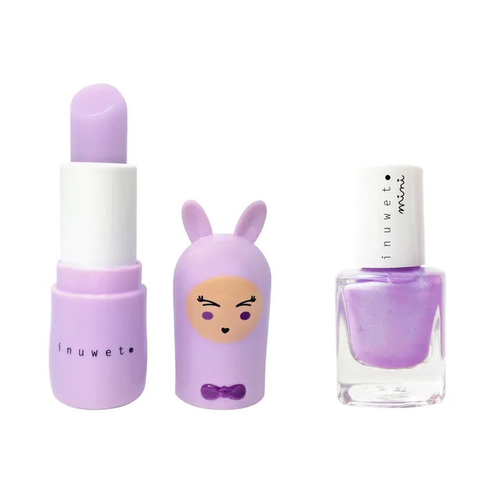 Set dúo de laca de uñas y bálsamo labial | Malva- Imagen del producto n°1