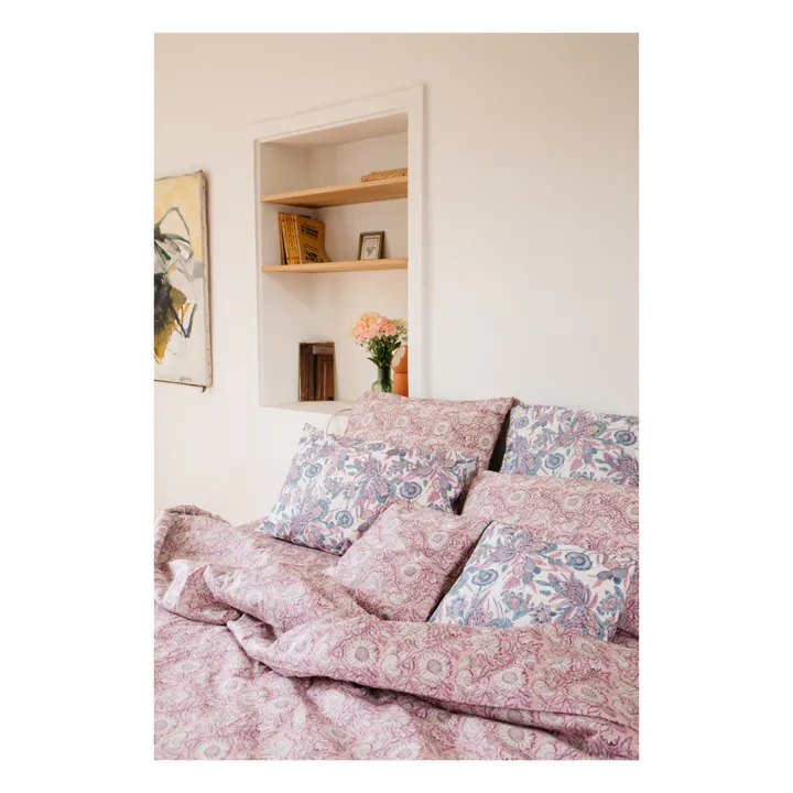 Taie d'oreiller Valerie en coton bio | Violet- Image produit n°1