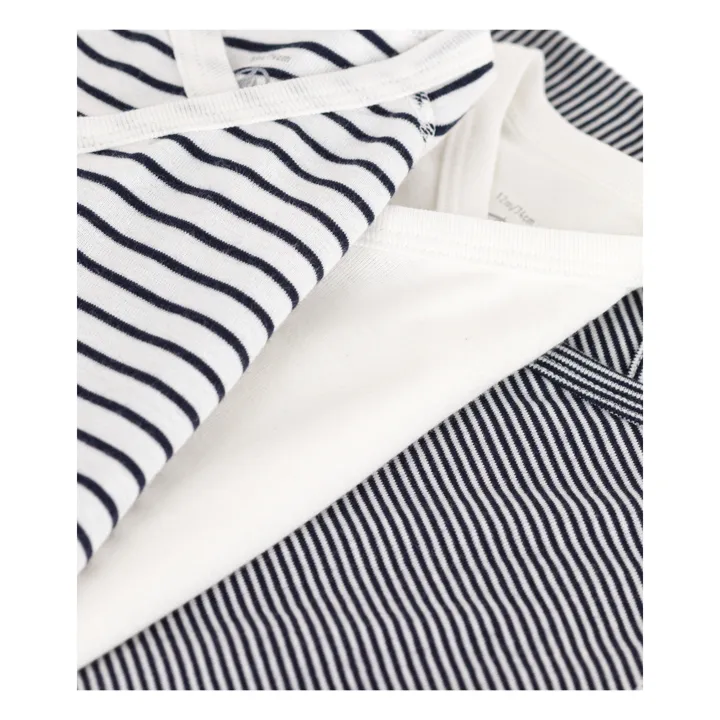 Lot 3 Bodies Naissance Rayés | Bleu marine- Image produit n°1