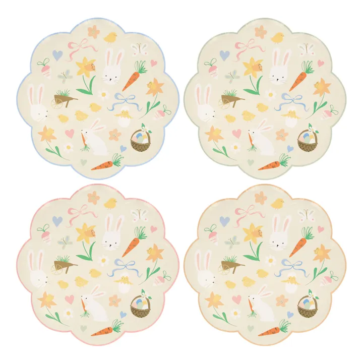 Assiettes à dîner icône de Pâques - Set de 8 | Pastel- Image produit n°0