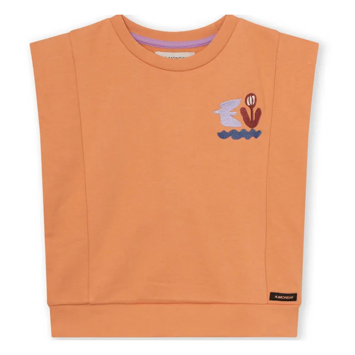 Sweat Anne-Sofie Coton Bio | Orange- Image produit n°0