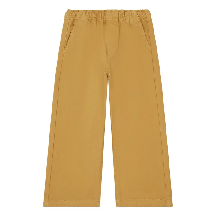 Pantalon Coton Bio Taille Elastiquée | Beige- Image produit n°0
