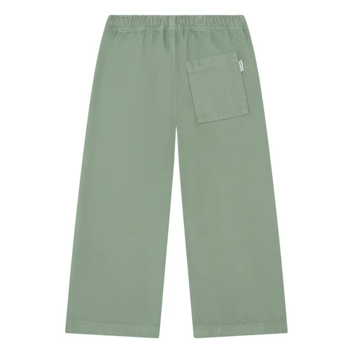 Pantalon Coton Bio Taille Élastiquée | Vert d'eau- Image produit n°2