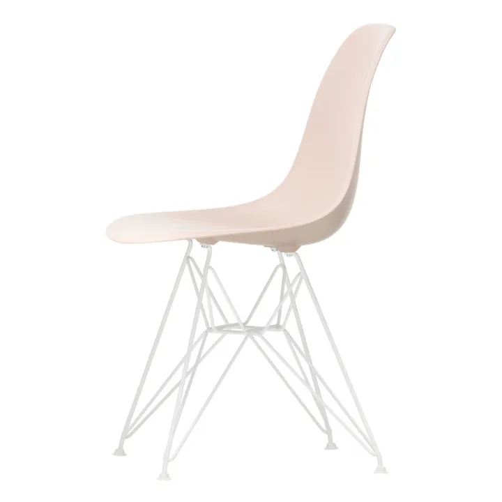 Chaise DSR Plastic - piètement blanc epoxy - Charles & Ray Eames | Rose tendre- Image produit n°3