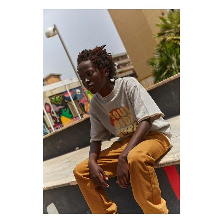 Sweat Manche Courte Coton Bio | Gris- Image produit n°1