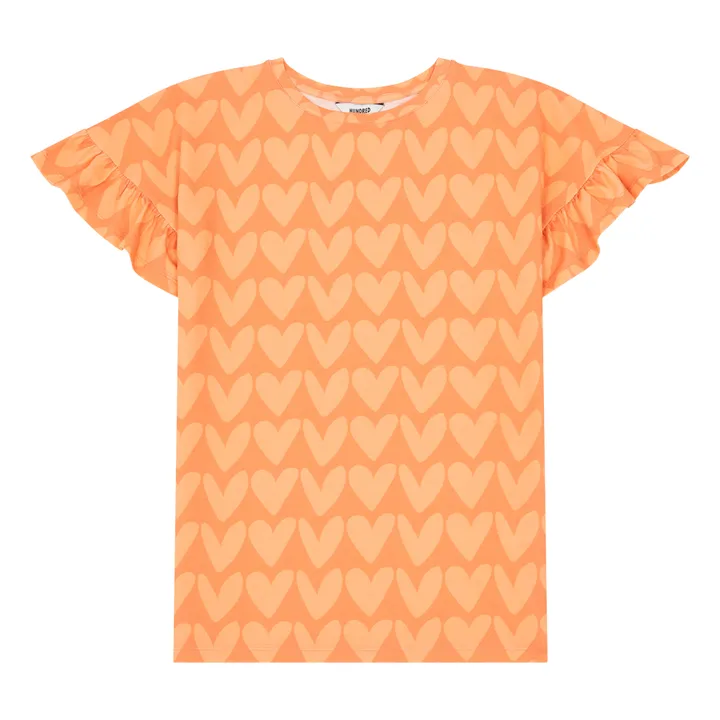 Robe Courte à Volant en Coton Bio | Orange- Image produit n°0