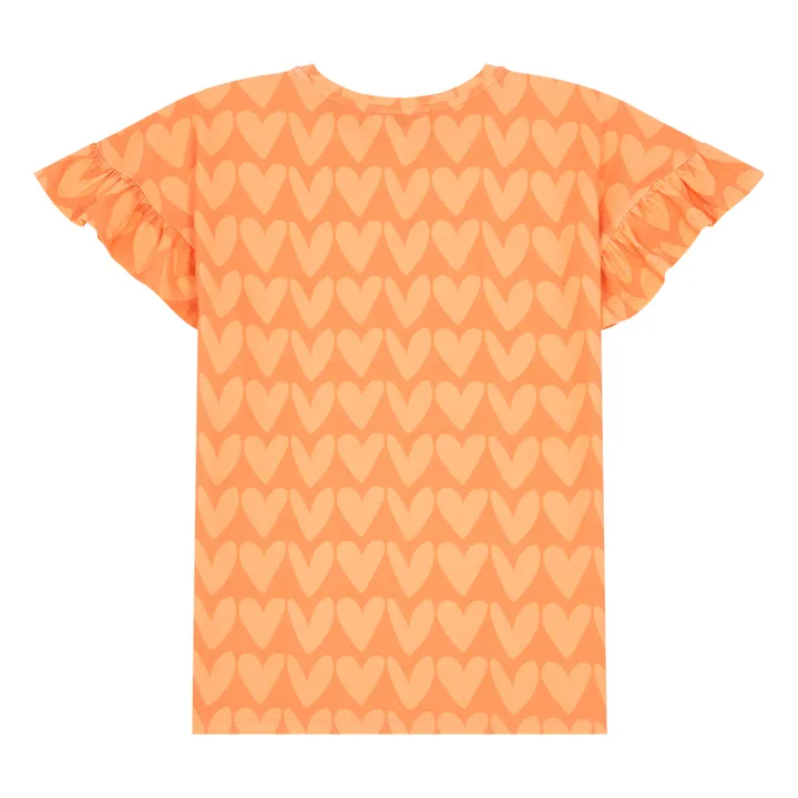 Robe Courte à Volant en Coton Bio | Orange- Image produit n°3