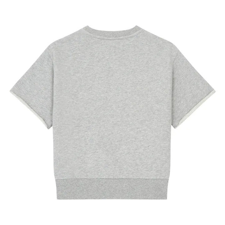 Sweat Manche Courte Coton Bio | Gris- Image produit n°4