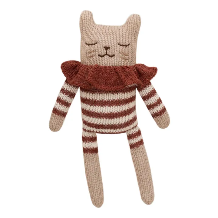 Doudou Chat barboteuse rayée | Terracotta- Image produit n°0