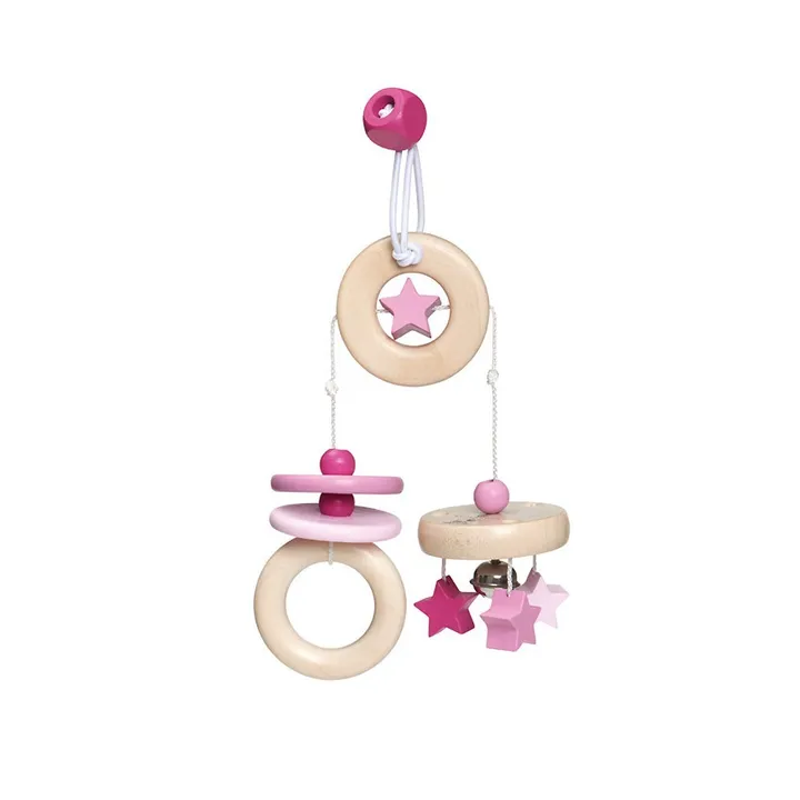 Mobile de voyage en bois - Rose- Image produit n°0