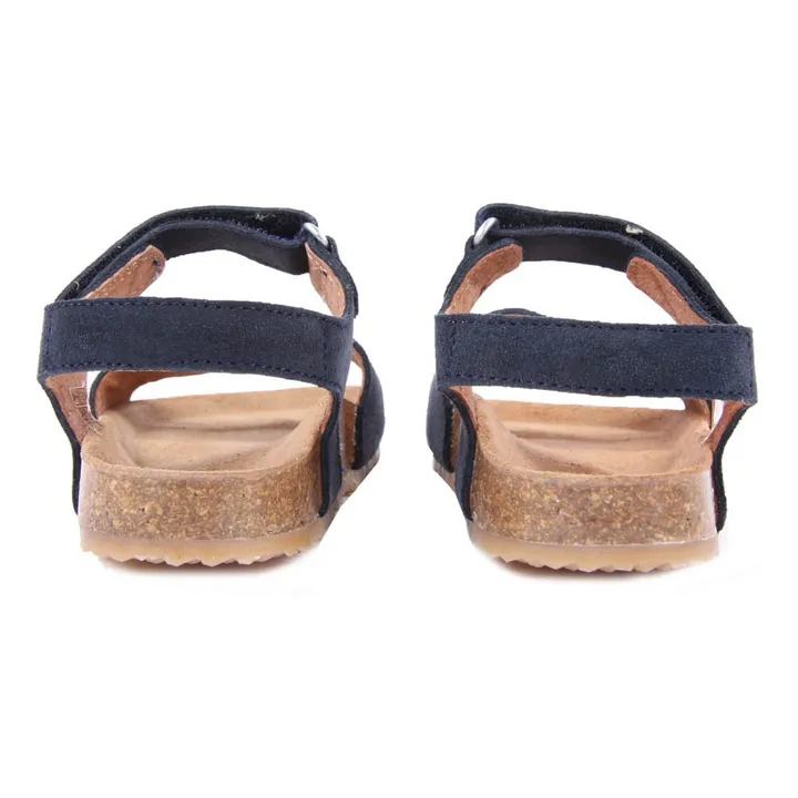 TWO CON ME Sandalias Doble Velcro Ante | Azul Marino- Imagen del producto n°4
