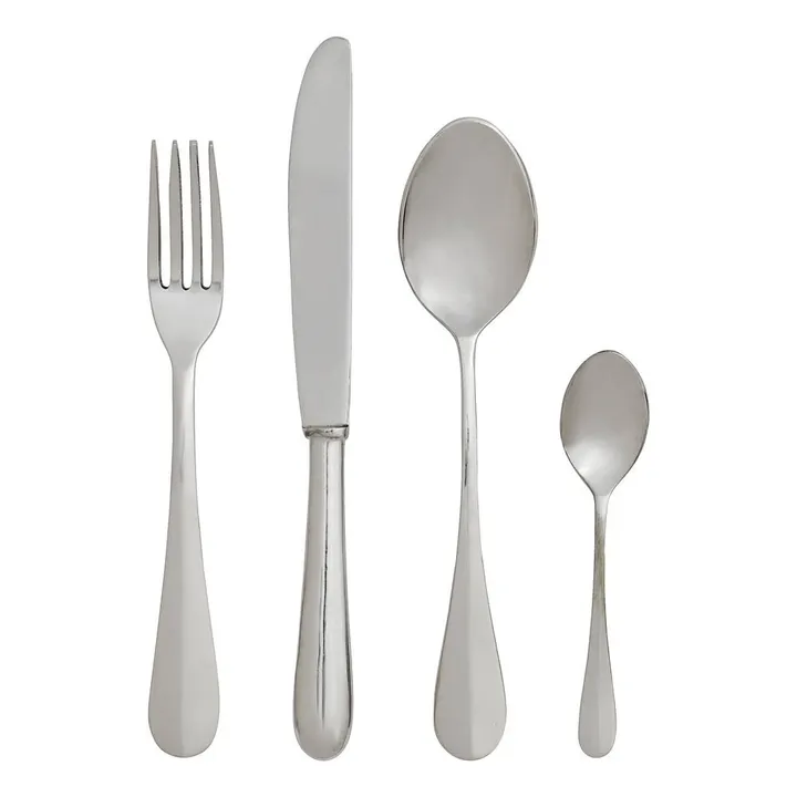 Metal Cutlery - Set of 4 | Silver- Product image n°0