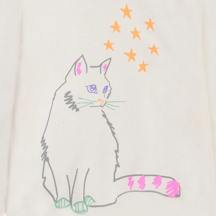 Exklusiv Stella McCartney x Smallable – Sweatshirt Katze | Seidenfarben- Produktbild Nr. 1