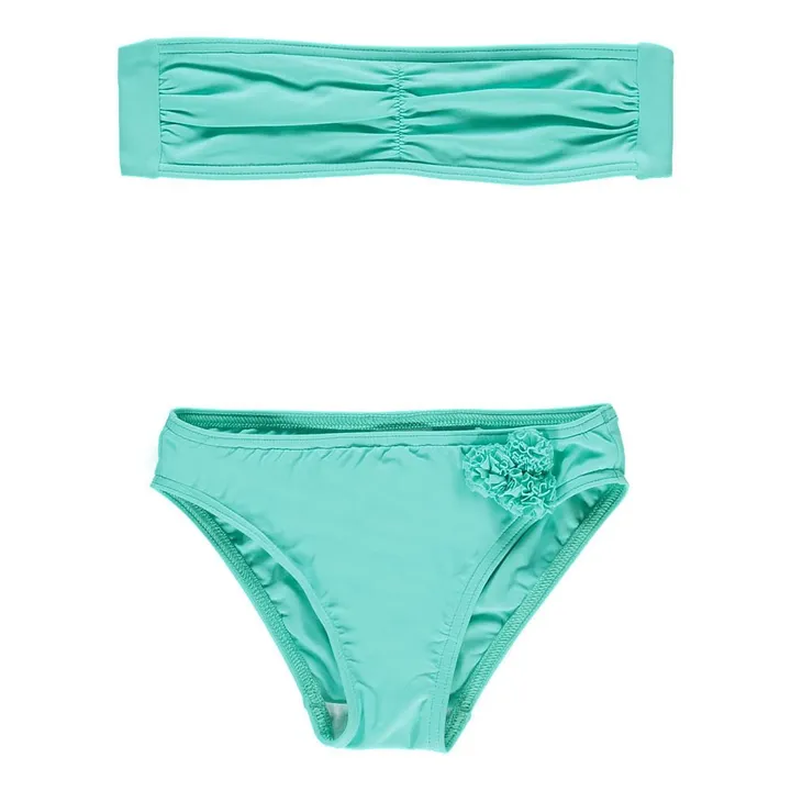 Bikini Bandeau Flor Cast | Verde agua- Imagen del producto n°0