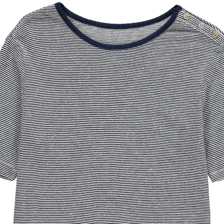 T-shirt Righe | Blu marino- Immagine del prodotto n°2